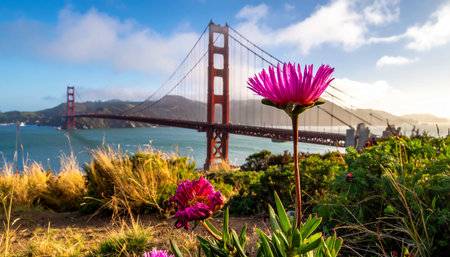 Golden Gate Bridge in San Francisco, California, United States of Americaの素材
