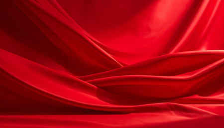 red satin fabric background close-up, studio shot, soft focusの素材
