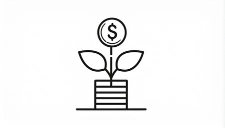 Money plant icon isolated on white background. Money growing concept. Vector illustration.の素材