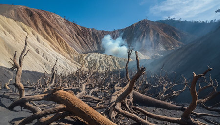 Crater of Mount Bromo, East Java, Indonesia, Asiaの素材