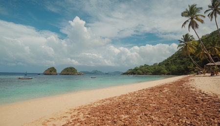 Beautiful beach and tropical sea in Krabi province, Thailand.の素材