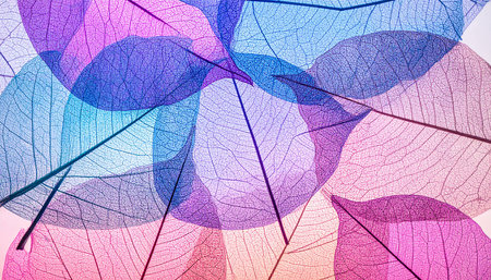 colorful leaf texture background. Abstract background for design. Close up.の素材