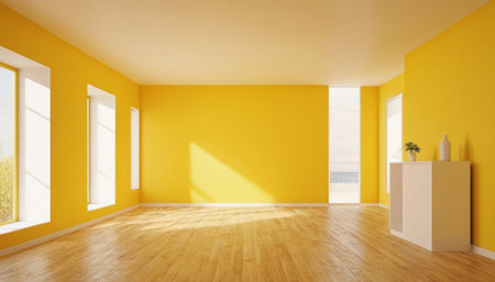 Modern bright interiors apartment 3D rendering  illustration computer generated imageの素材