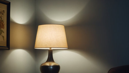 Lamp on the wall in the room. Vintage color tone.の素材