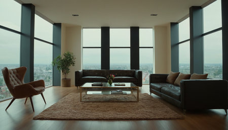 Modern bright interiors apartment 3D rendering computer generated image not photosの素材