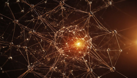 Abstract polygonal space low poly dark background. 3d renderingの素材