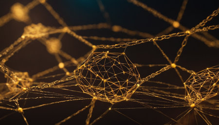 Abstract polygonal space low poly dark background with connecting dots and lines. Connection structure. 3d renderingの素材