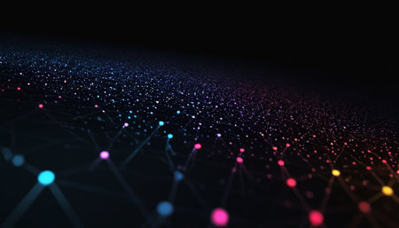 Abstract background with connecting dots and lines. Network connection structure. 3d renderingの素材