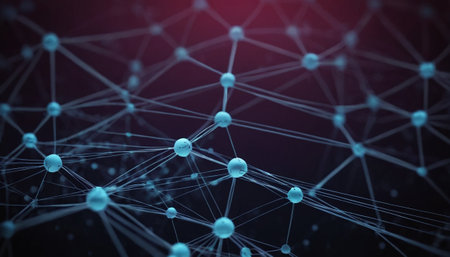 Abstract polygonal space low poly dark background with connecting dots and lines. Connection structure. 3d renderingの素材