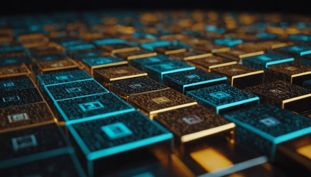 3d rendering of abstract technology digital background. High tech circuit board.の素材