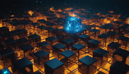 Abstract technology background with connecting dots and lines. Network concept. 3d renderingの素材