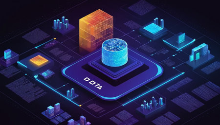 Data mining concept. 3d isometric illustration of data mining conceptの素材