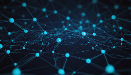 Abstract technology background. Network connection structure. Big data visualization. 3D renderingの素材