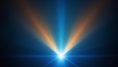 abstract of sun with flare. natural background with lights and sunshine wallpaperの素材