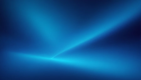 blue abstract background with some smooth lines in it and some rays in itの素材