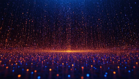 Abstract background with bokeh defocused lights. 3d renderingの素材