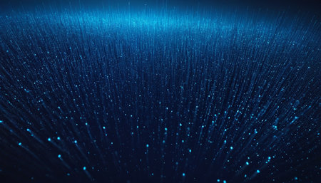 Abstract technology background with glowing particles. 3D illustration. Big data.の素材