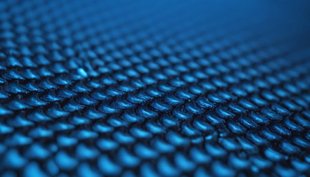 blue carbon fiber close up macro photo texture background. high quality photoの素材