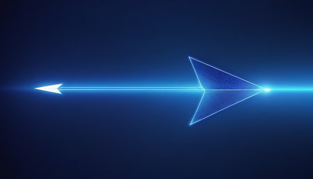 Arrow in the dark, 3d rendering. Computer digital drawing.の素材