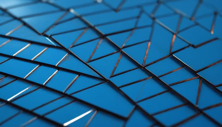 abstract blue background with cubes. 3d rendering, 3d illustration.の素材