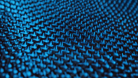 Abstract background of blue carbon fiber. 3d rendering, 3d illustration.の素材