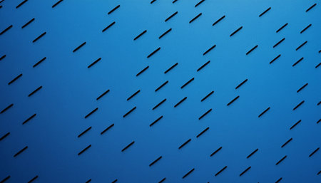 Blue metal background with holes. 3d render illustration close-upの素材