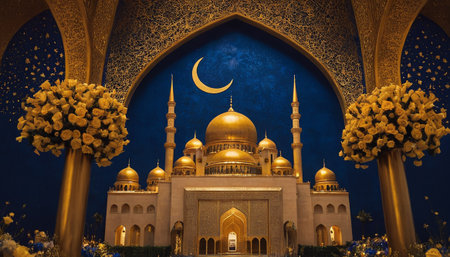 3d rendering of Grand Mosque in Abu Dhabi, United Arab Emiratesの素材