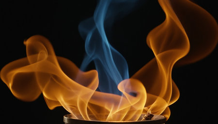 Blue light from spotlights on a black background. Abstract background.の素材