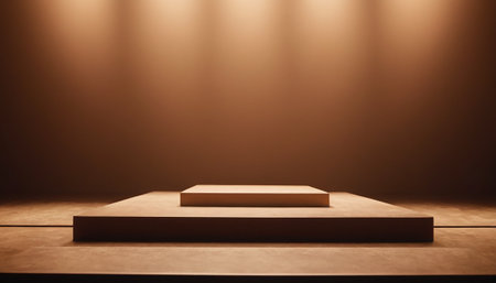 Scene with podium for mock up presentation in minimalism style. 3d renderの素材