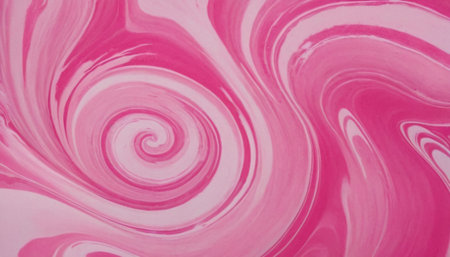 Abstract background of pink and white swirls in watercolor paint.の素材
