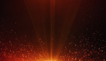Abstract background with sparks and rays of light. Space for your textの素材