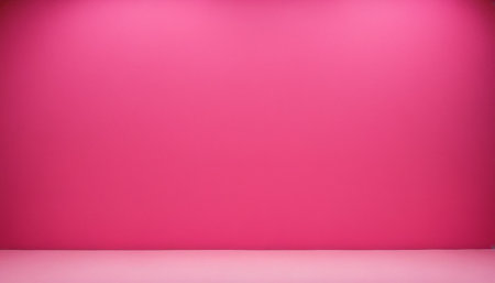 Pink studio background with empty space for your design. Pink room.の素材