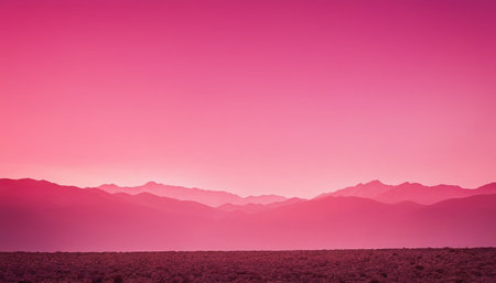 Colorful sunset over mountains in Death Valley National Park, California, USAの素材