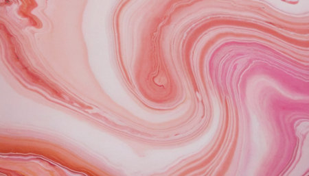 Abstract background of acrylic paint in pink and white tones. Liquid marble pattern.の素材