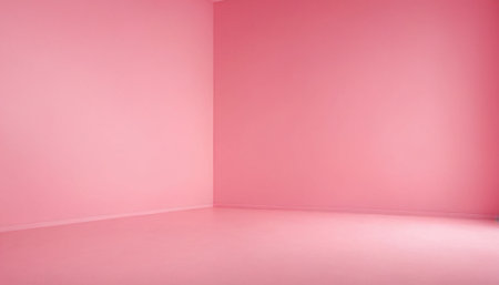 Abstract empty room with pink walls and floor. 3d rendering.の素材