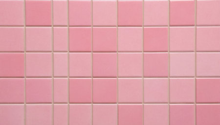 Pink ceramic tile wall texture background. Pink ceramic tile wall texture.の素材