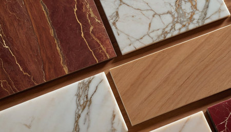 Marble patterned background and texture floor decorative stone interior stone.の素材