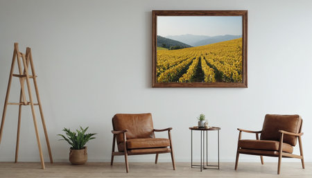 Modern bright interiors 3D rendering illustration mockup computer generated imageの素材