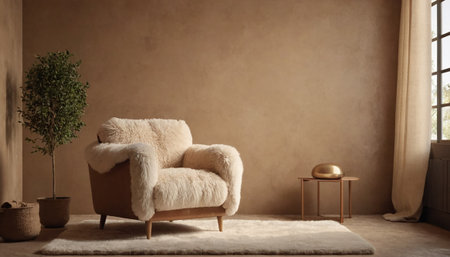 interior of modern living room with armchair, 3d renderの素材