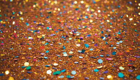 golden glitter texture Colorfull Blurred abstract background for birthday, anniversary, wedding, new year eve or Christmas.の素材