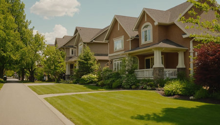 Interior of a modern villa, swimming pool and terraceの素材