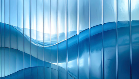 abstract blue background with smooth lines and waves. 3d renderの素材