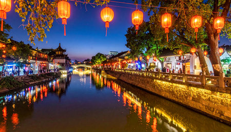 The ancient town of Suzhou is a UNESCO World Heritage Site.の素材