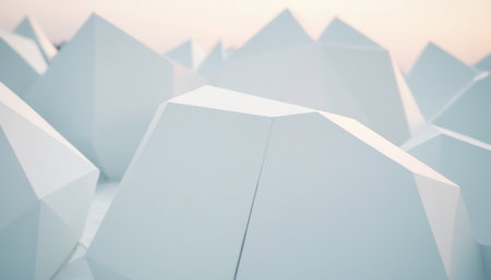 3d rendering of abstract white polygonal background. Futuristic technology style.の素材