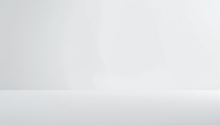 Empty white room with white wall and floor. 3d rendering.の素材