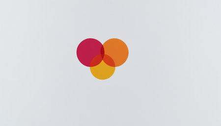 Colorful circles on a white background with copy space for text.の素材