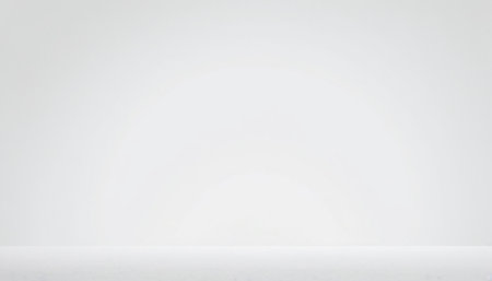 Empty white studio room with white wall and floor. 3d renderingの素材