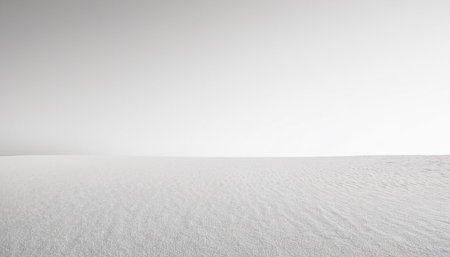 3D render of a white sand dune against a white backgroundの素材