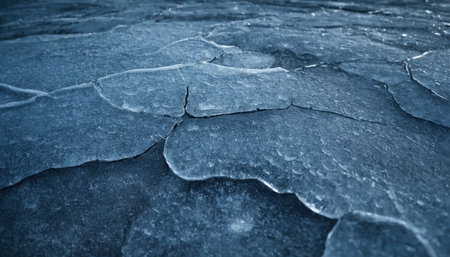 Close up view of the surface of the ice. Toned.の素材
