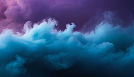 Blue and purple sky with clouds. Abstract background. 3d renderingの素材